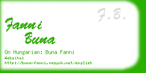 fanni buna business card